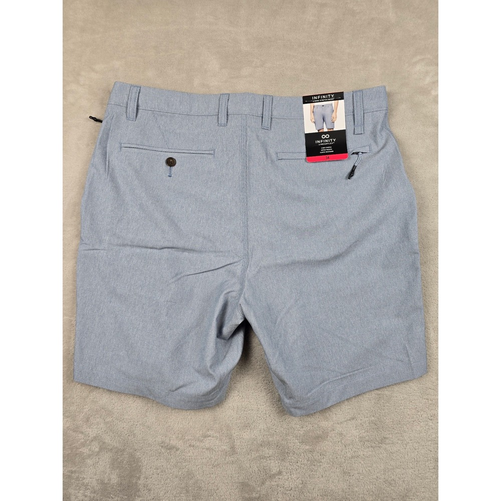 Infinity Hybrid Stretch Short Mens 34 Blue Linearflex 4-Way Stretch Zip Pocket
